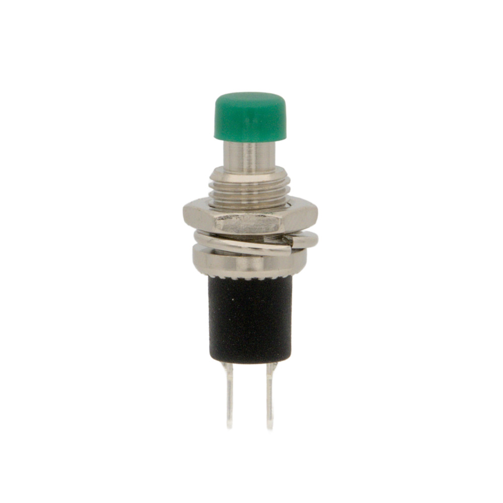 MINI PUSHBUTTON, 125V. 1A, OPEN TYPE, GREEN COLOUR