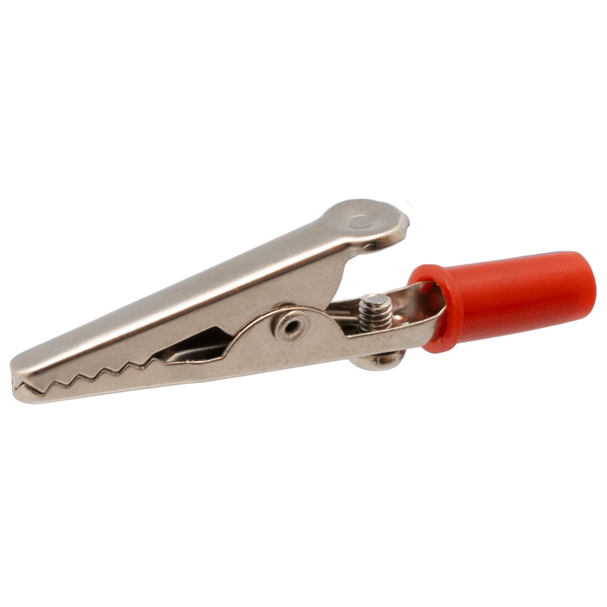 Pinza cocodrilo roja, 50mm, Economica