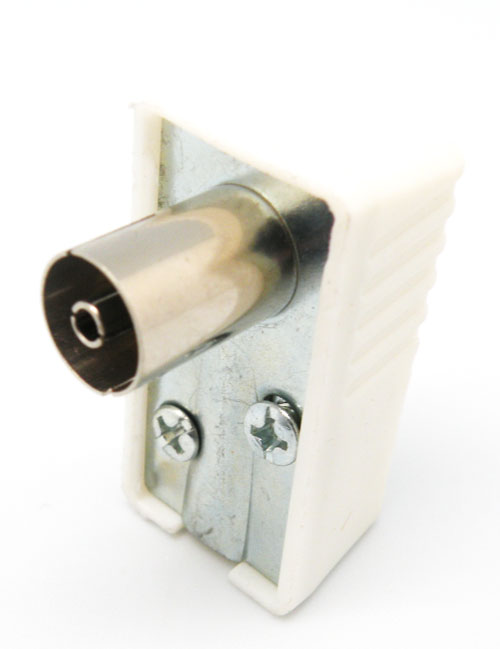 CONECTOR COAXIAL HEMBRA, 90º LARGO