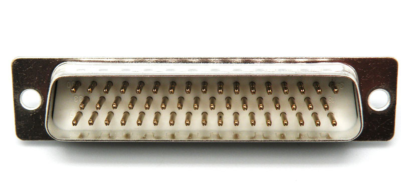 50P. D-SUB MALE, STANDARD SOLDER TYPE, STAMPED PIN