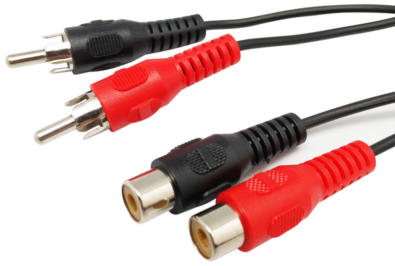 CONEX. 2xRCA MACHO - 2xRCA HEMBRA, 3m