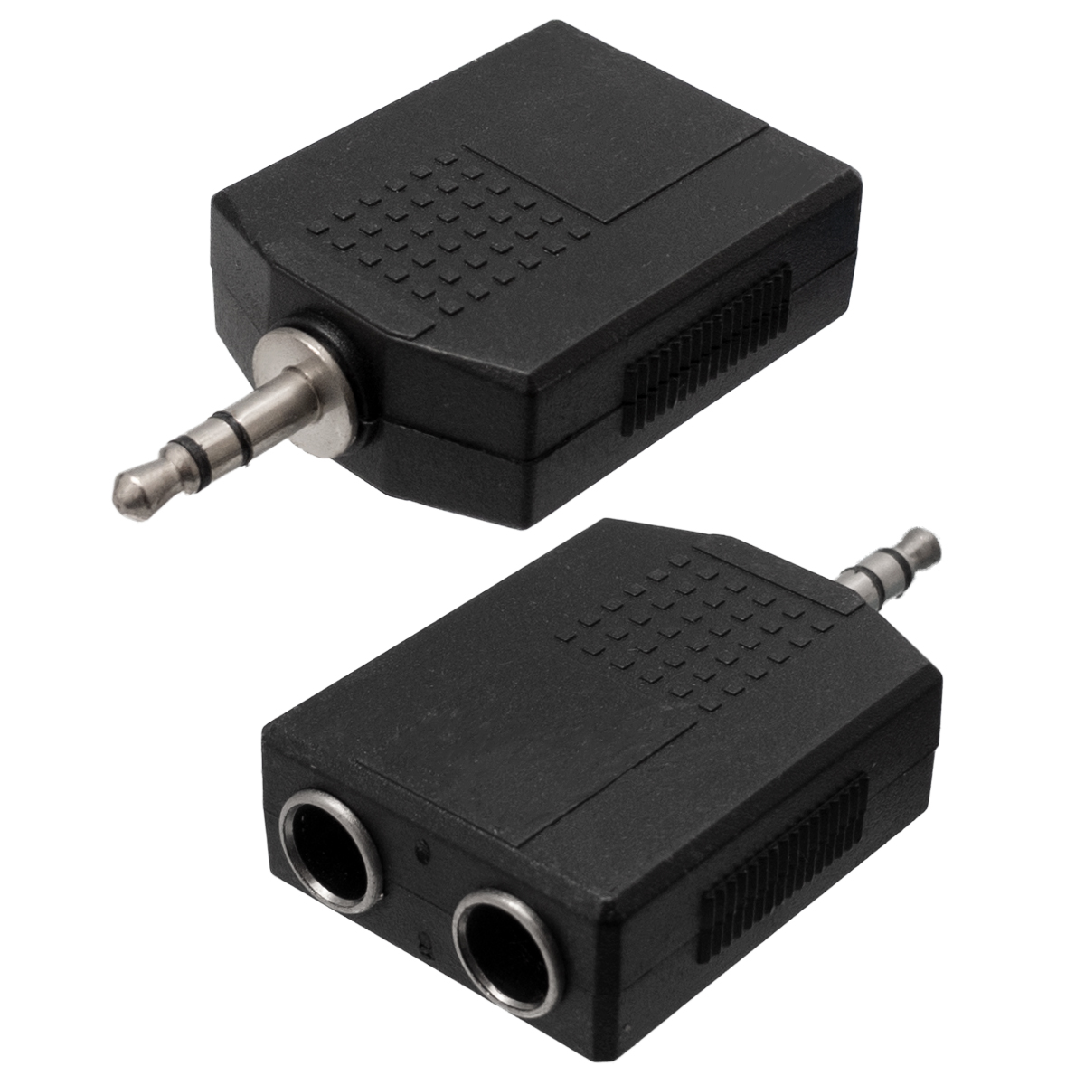 3.5mm STEREO PLUG - 2x 6.4mm STEREO JACK