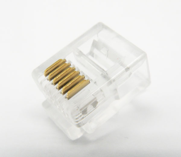 RJ-12, FOR FLAT CABLE 6P6C