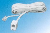 MODULAR EXTENSION CORD, 6P4C PLUG TO JACK, 4.5m, IVORY COLOUR