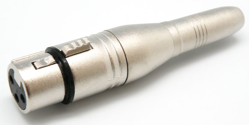 6.4mm Jack Mono Hembra a 3p XLR Femella