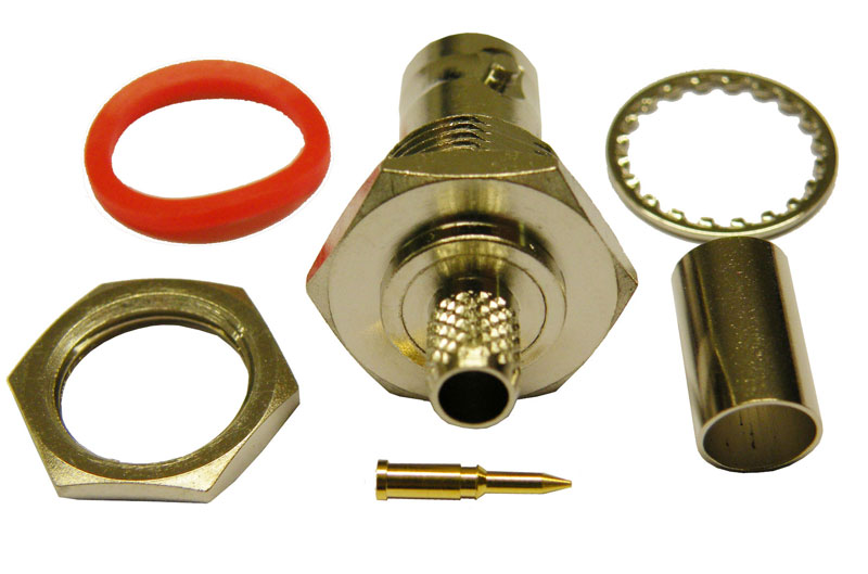 RG-59, BNC Femelle Châssis à sertir (type Filetage)