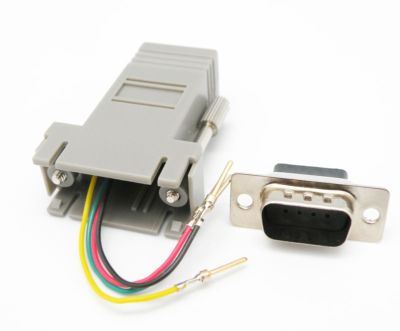 ADAPTADOR, DB9 MACHO A RJ11 HEMBRA 4C