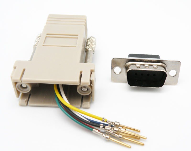 ADAPTADOR, DB9 MACHO A RJ12 HEMBRA 6C