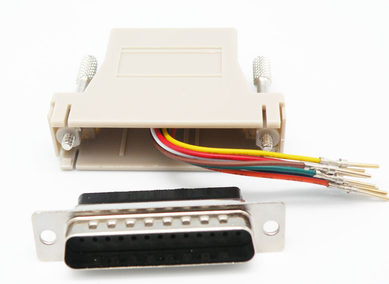 ADAPTADOR,  DB25 MASCLE A RJ45 FEMELLA 8C.