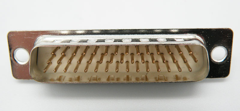 HD44P. D-SUB MALE, STANDARD SOLDER TYPE, STAMPED PIN, 3 ROWS