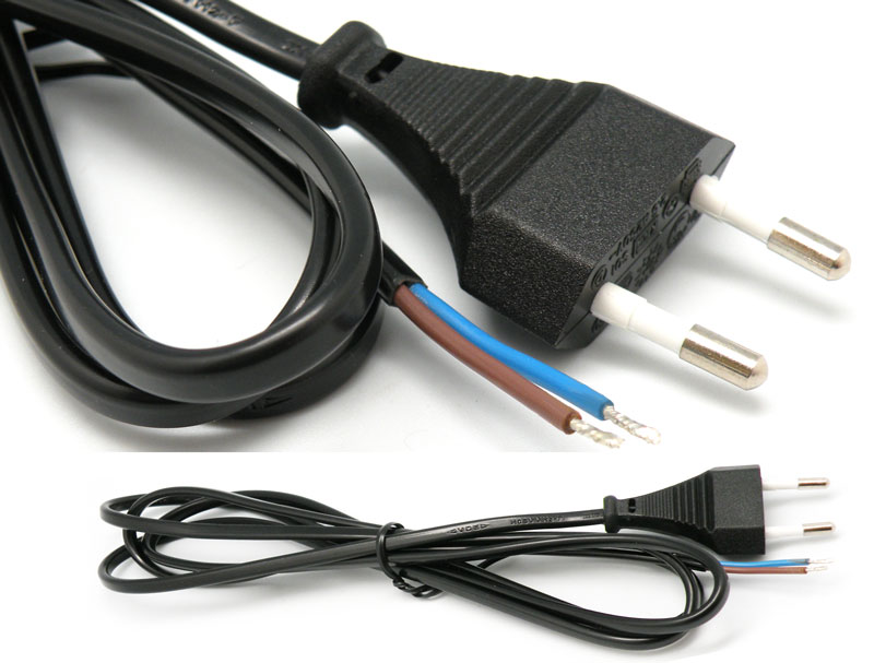 Câble alimentation réseau 2*0,75mm , 1,8mts.