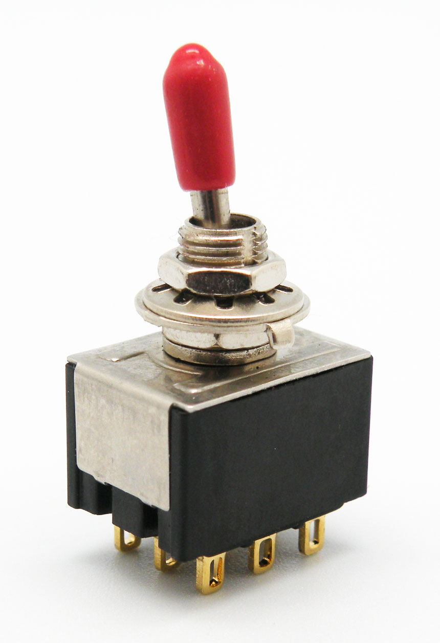 INTERRUPTOR MINI 9P. (3PDT) ON-OFF-ON, 120V.5A (250V 2A)