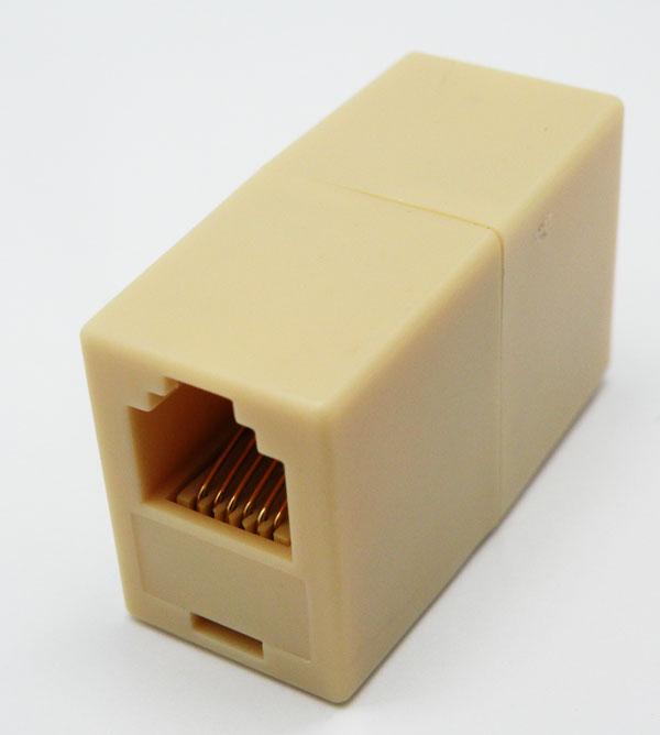 DOUBLE TELEPHONE FEMALE ADAPTOR, 6P6C