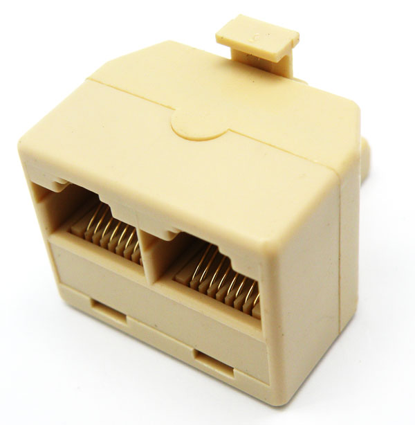 Adaptador T | RJ45 macho a  2 hembras - RJ45 8P8C