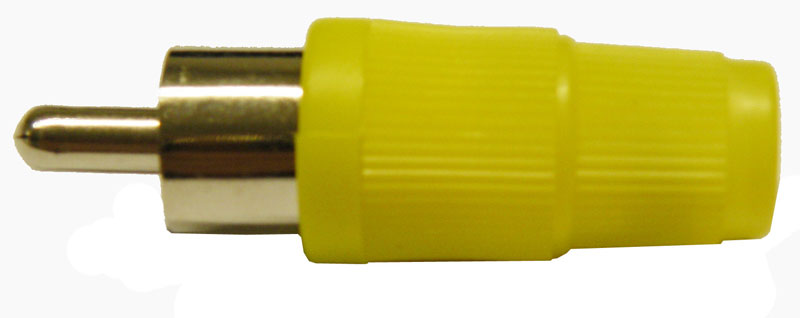 RCA PHONO PLUG, YELLOW