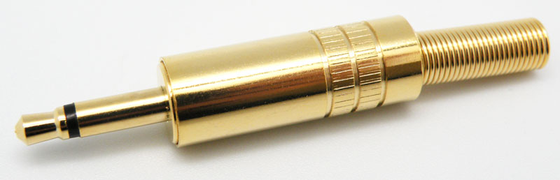 3.5 MONO PLUG, GOLD PLATED