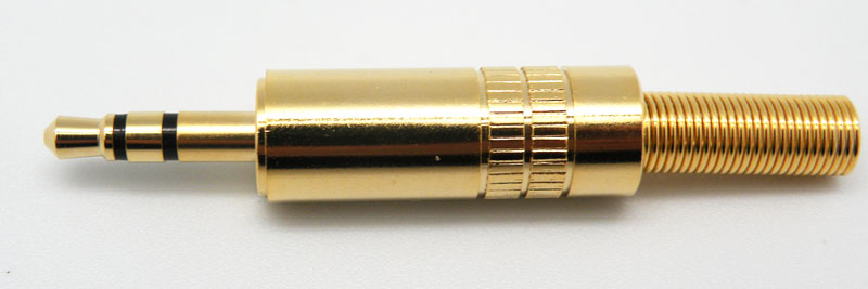 3.5 ESTEREO PLUG, GOLD PLATED