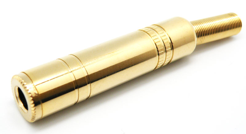 6.4mm MONO JACK, GOLD PLATED