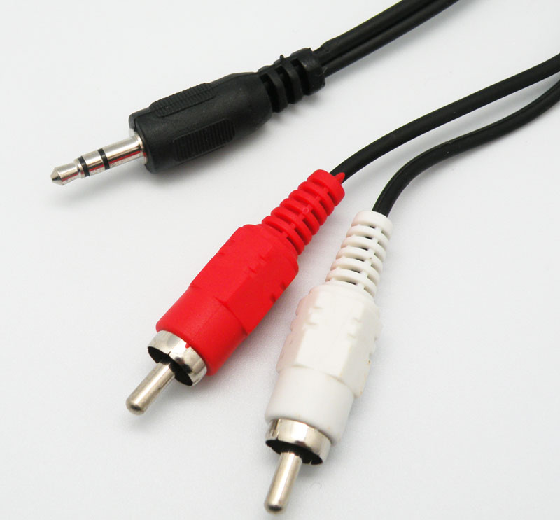 CONEX. 3.5 STEREO MACHO - 2xRCA MACHO, 3m