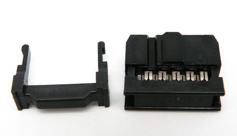 10P., 2.54mm IDC SOCKET CONNECTOR, BLACK