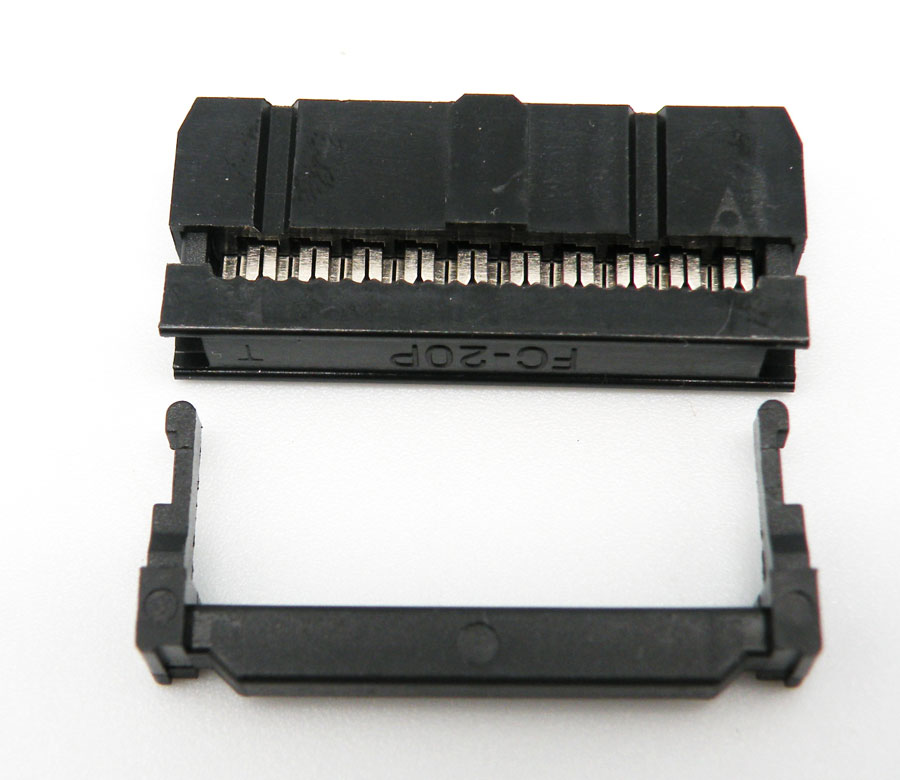 20P., 2.54mm IDC SOCKET CONNECTOR, BLACK