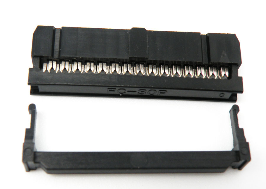 30P., 2.54mm IDC SOCKET CONNECTOR, BLACK