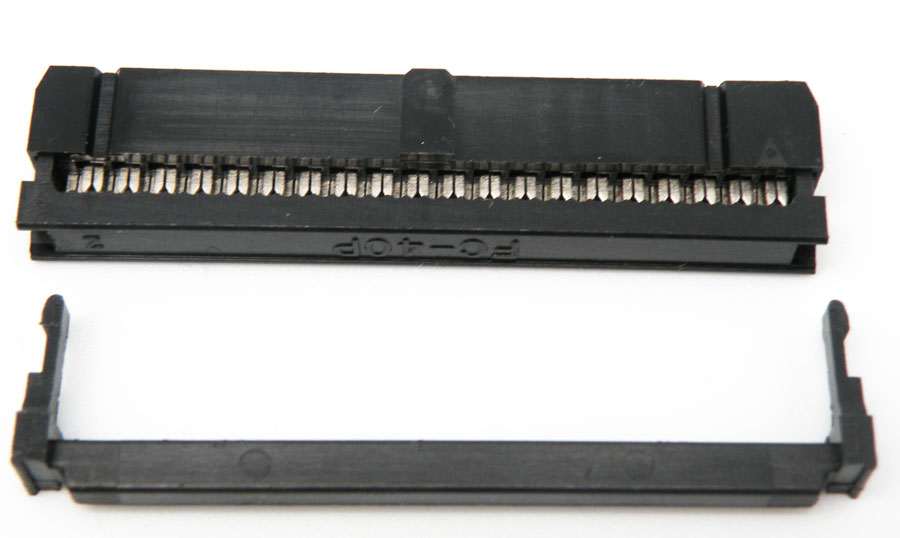40P., 2.54mm IDC SOCKET CONNECTOR, BLACK