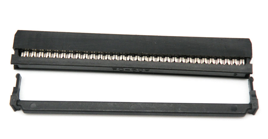 60P., 2.54mm IDC SOCKET CONNECTOR, BLACK