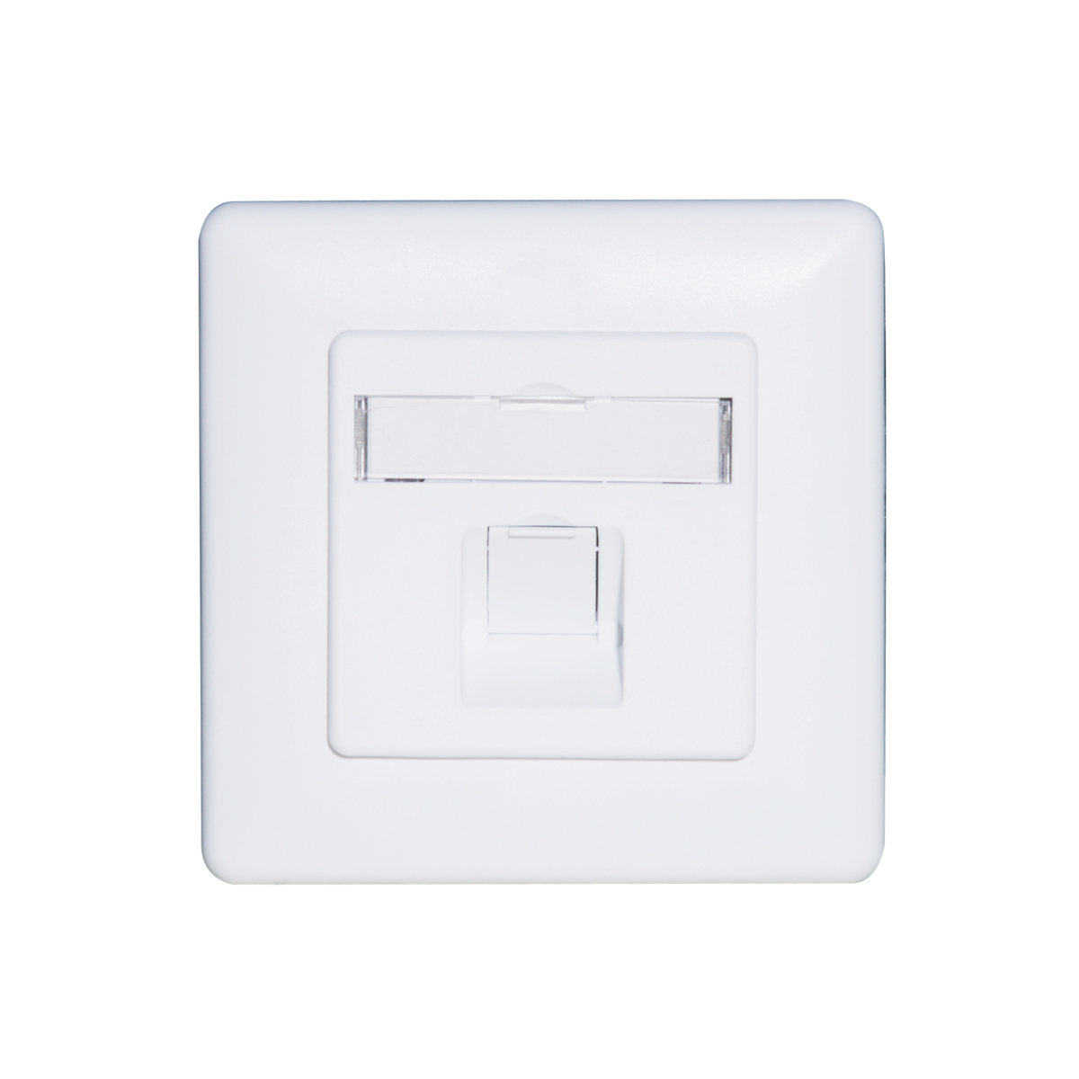 Carátula frontal de 1 keystone para caja de superficie 80x80mm | No incluye caja de superficie
