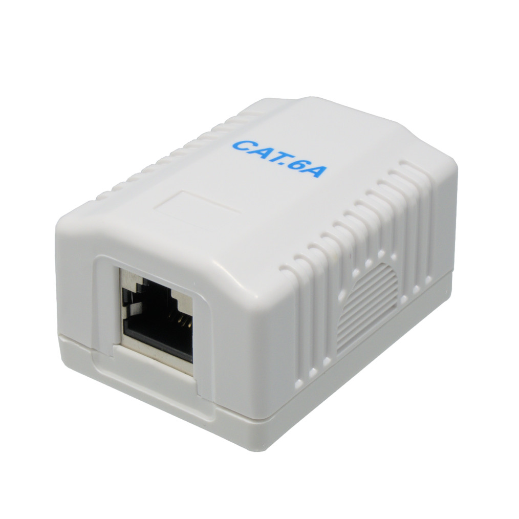 SHIELDED surface box RJ45 Cat.6A, 1 output