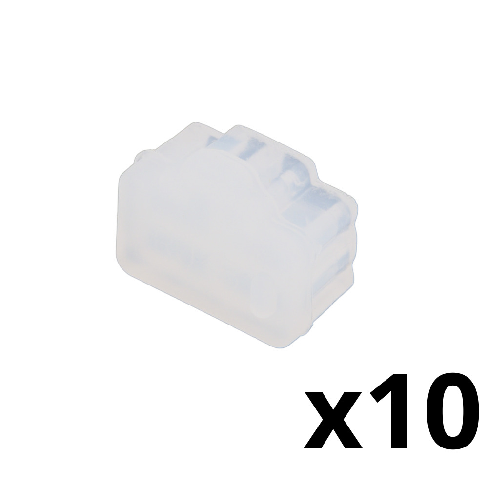 Silicone RJ45 Plug Cap - Color Natural - Blister of 10 Units