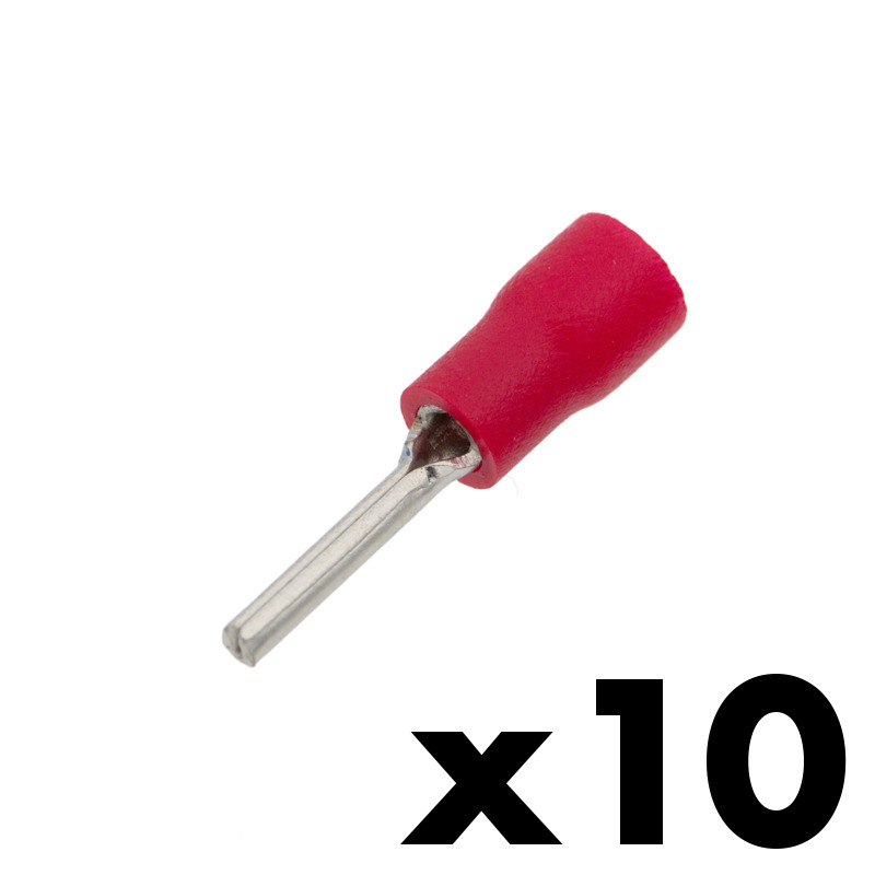 cosse isolée bout rond Ø1.9mm L:12mm 19A [10 unités]