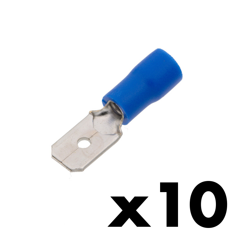 cosse isolée FASTON mâle Largeur:6.35mm Epaisseur:0.8mm 15A [10 unités]
