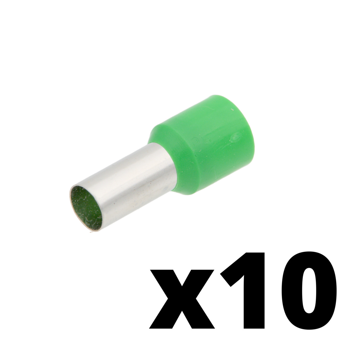 Puntera aislada para cable de 16.00mm² [Verde][AWG 5][10u. Blíster Colgar]
