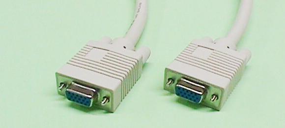 VGA, Câble Coaxial haute définition, HDB15 Femelle - HDB15 Femelle, Modelage, avec ferrites, 1.8m