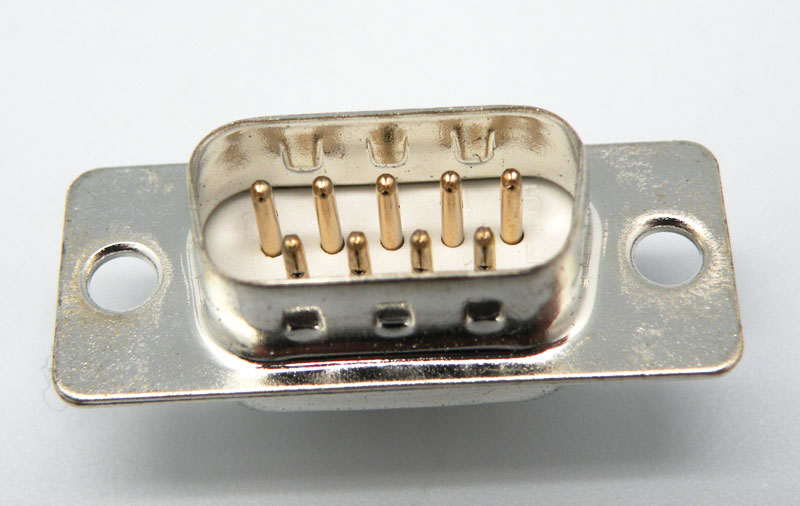 9P. D-SUB MALE, P.C.B. STRAIGHT TYPE, STAMPED PIN