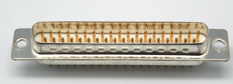 37P. D-SUB MALE, P.C.B. STRAIGHT TYPE, STAMPED PIN