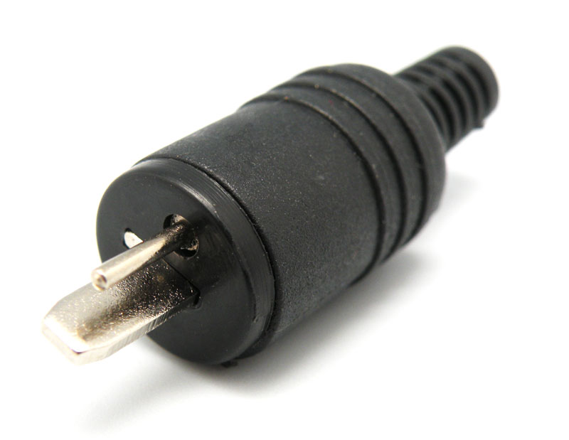 2P DIN PLUG, SCREW TYPE, WITH THREAD