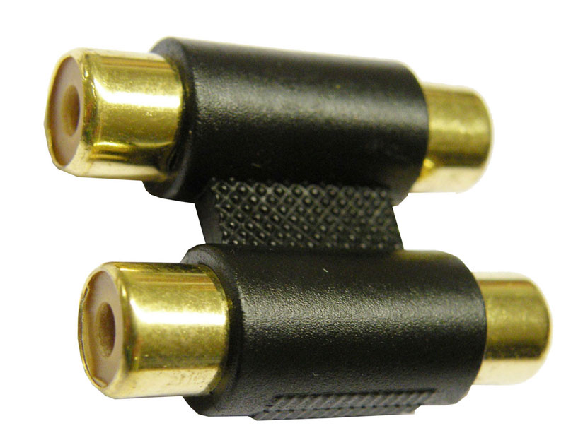 2x RCA JACK - 2x RCA JACK, GOLD PLATED