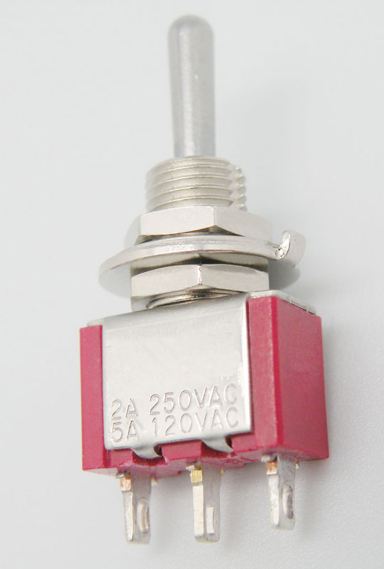 3P TOGGLE SWITCH, RETURN ON- (ON), 120V. 5A (250V. 2A)