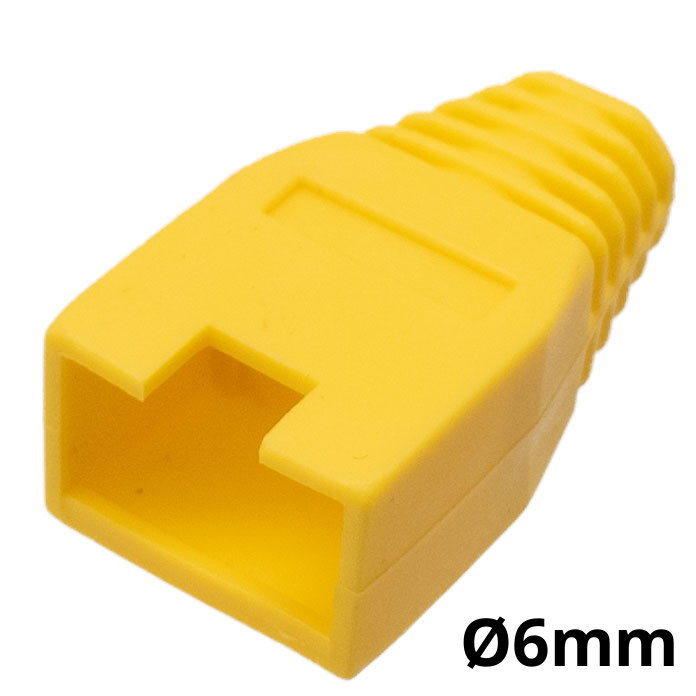  Capuchón protector para conector RJ45 para cable de Ø6mm, Amarillo