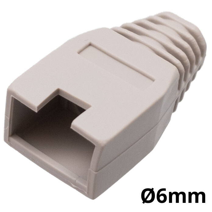  Capuchón protector para conector RJ45 para cable de Ø6mm, Gris