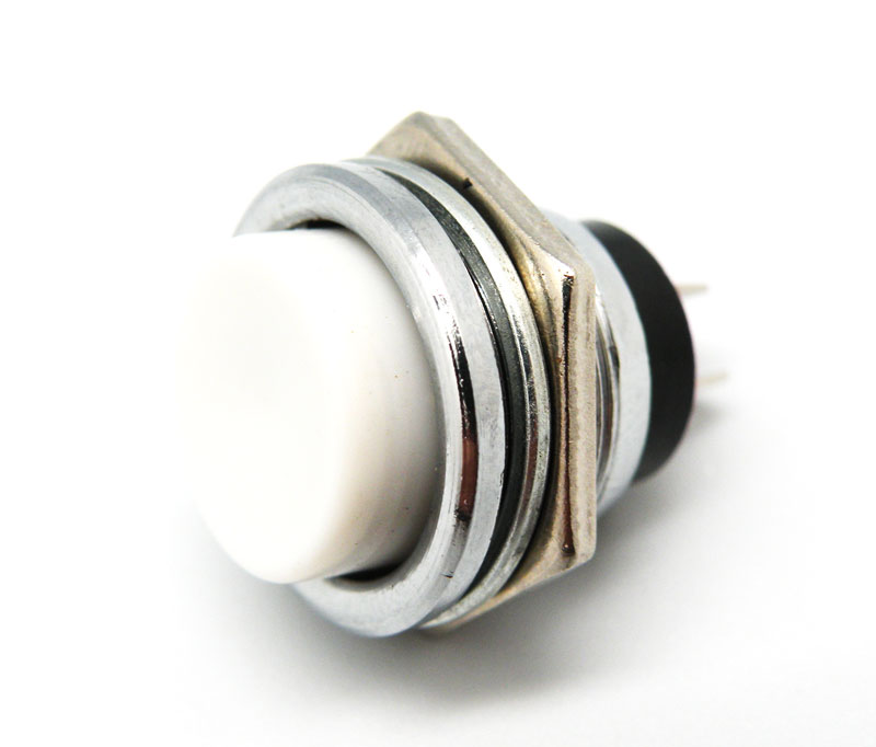 PUSHBUTTON SWITCH,OPEN TYPE, 125V. 3A, WHITE COLOUR