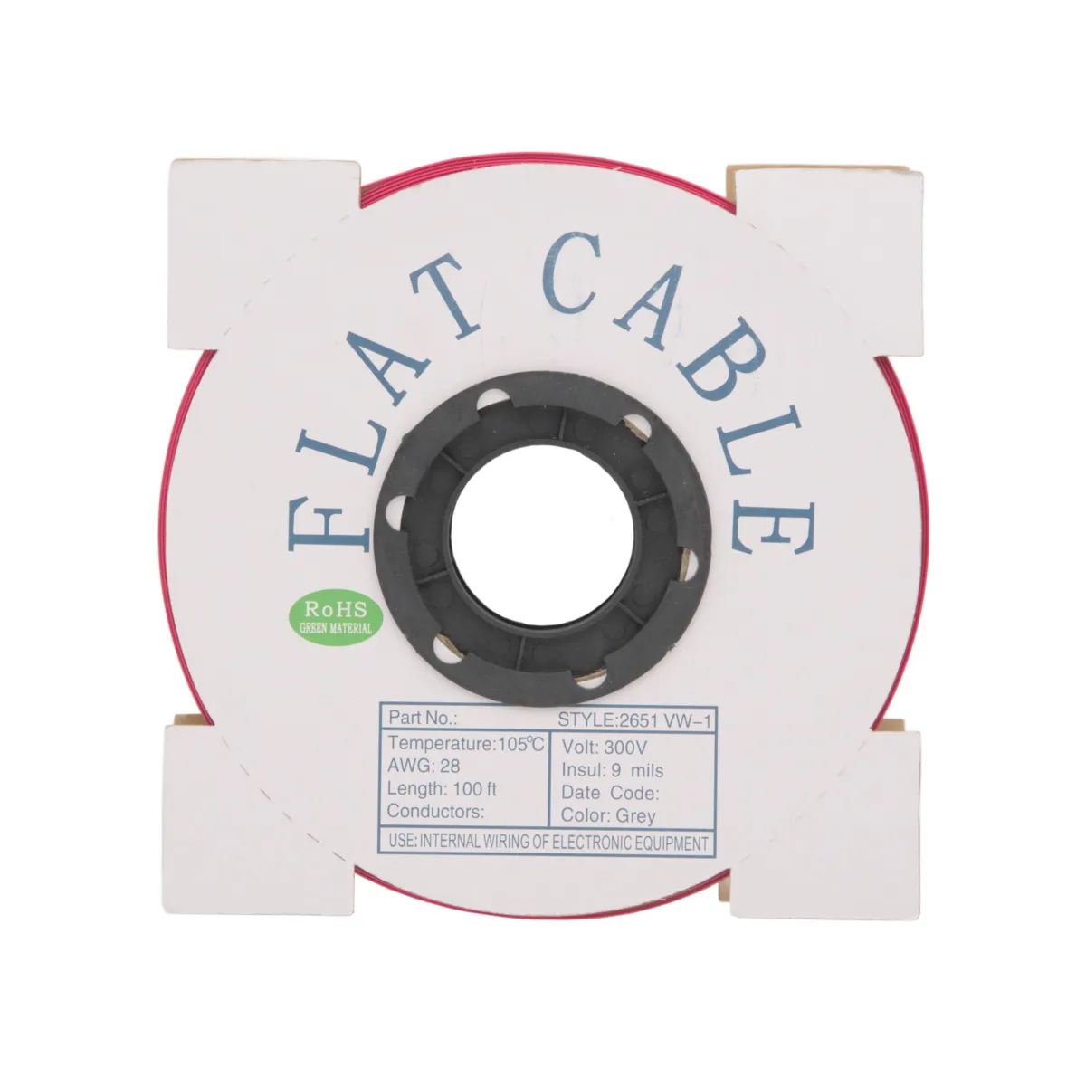 Rollo de cable plano de 14 vias [30.5m 100ft]