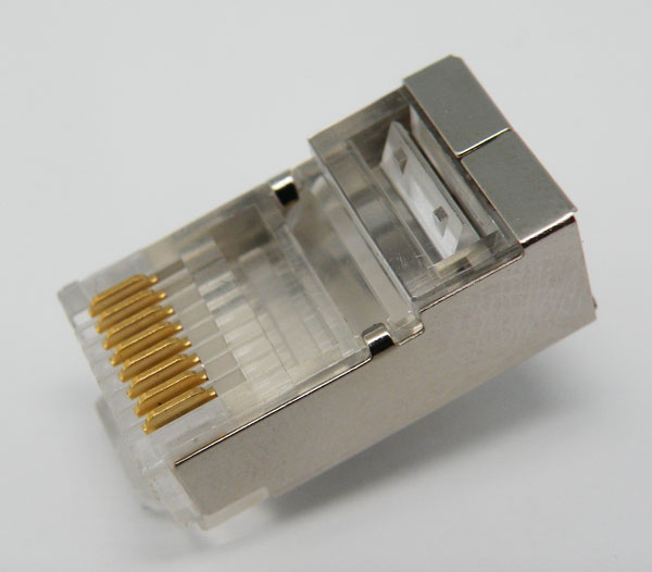 RJ45 Cat.5e FTP(BLINDADO) 8P8C 50U", PARA CABLE RIGIDO