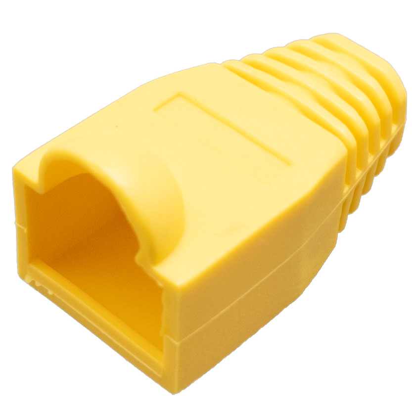 RJ-45, YELLOW PVC COVER