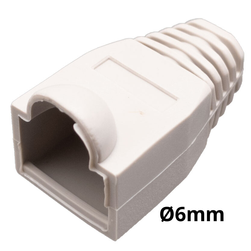 Capuchón protector para conector RJ45 para cable de Ø6mm  con burbuja, Gris
