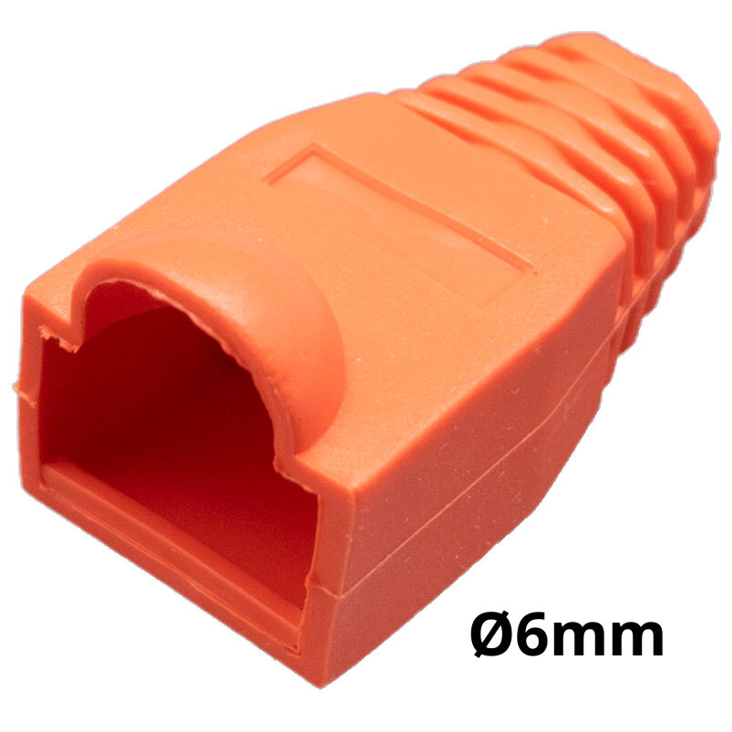 Capuchón protector para conector RJ45 para cable de Ø6mm con burbuja, Rojo