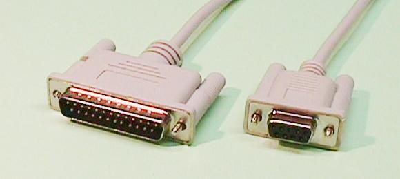 AT MODEM CABLE DB9F - DB25F, 3m