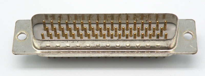50P. D-SUB MALE, STANDARD SOLDER TYPE, MACHINED PIN